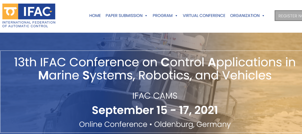Control Applications in Marine Systems, Robotics, and Vehicles - 13th CAMS 2021™
