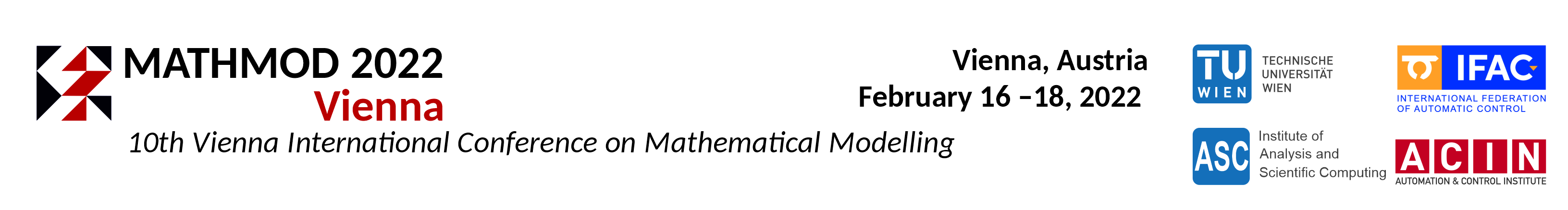 Mathematical Modelling - 10th MATHMOD 2022