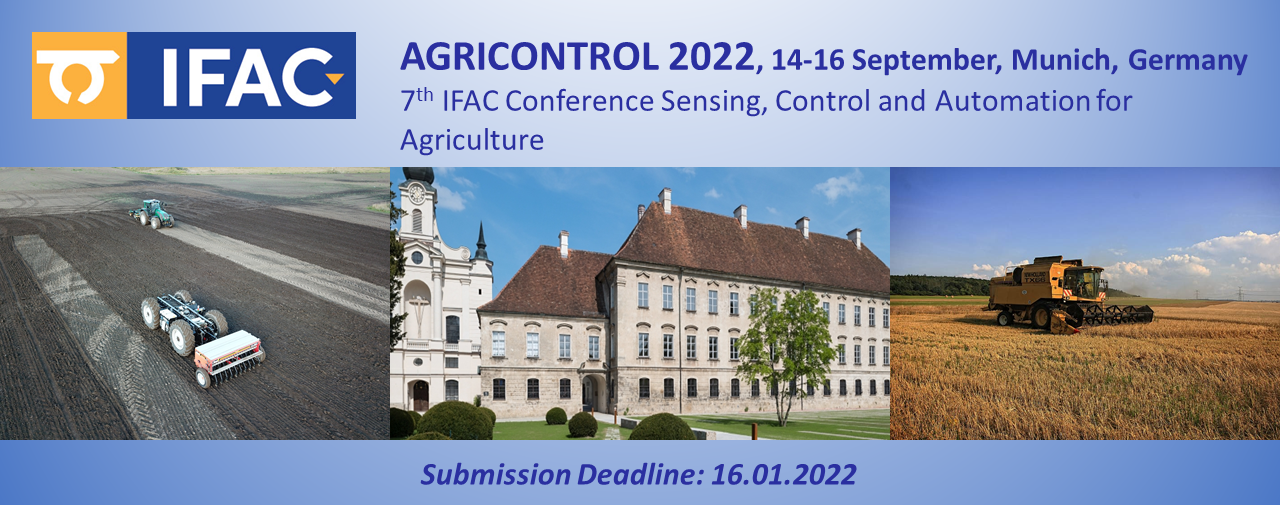 Sensing, Control and Automation Technologies for Agriculture - 7th AGRICONTROL 2022™